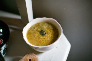 Red lentil and mint soup recipe